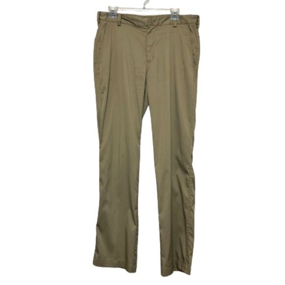 Nike Golf Dri-Fit Pants 34x34 Tan Poly Spandex Flat Front - Picture 1 of 10